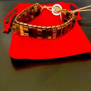 Gorgeous Bronze Chakra healing stone bracelet